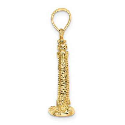 14K Gelbgold 3D-Leuchtturm-Charm „Cape May, NJ“