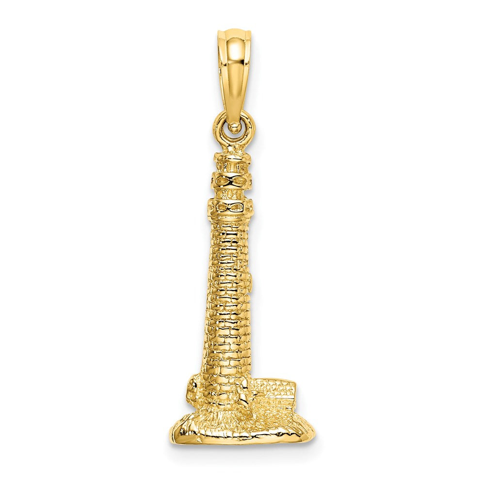 14K Gelbgold 3D-Leuchtturm-Charm „Cape May, NJ“