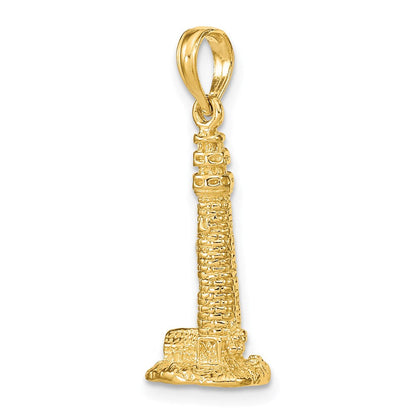 14K Gelbgold 3D-Leuchtturm-Charm „Cape May, NJ“