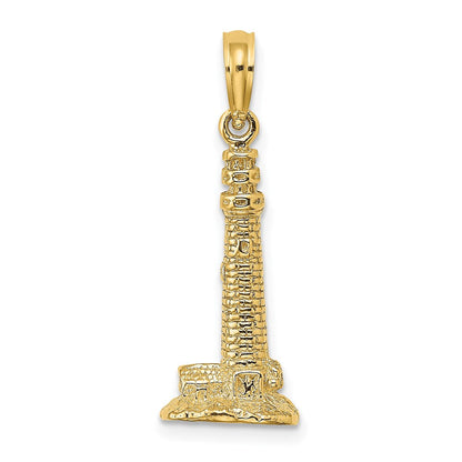 14K Gelbgold 3D-Leuchtturm-Charm „Cape May, NJ“
