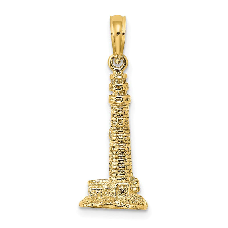 14K Gelbgold 3D-Leuchtturm-Charm „Cape May, NJ“