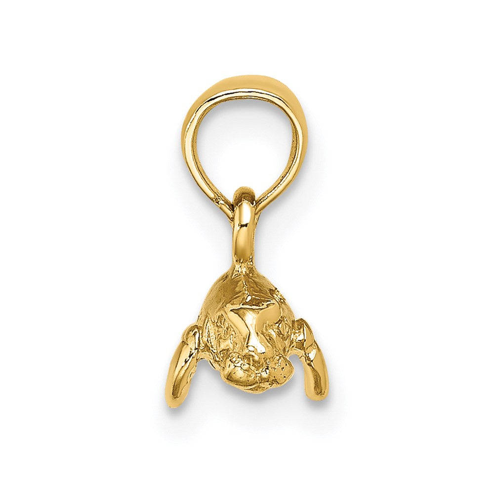 14K Gelbgold 3-d Poliert Mini Manatee Charm