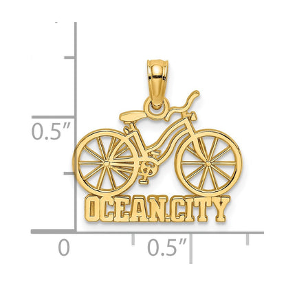 14K Gelbgold Ocean City Bicycle Charm