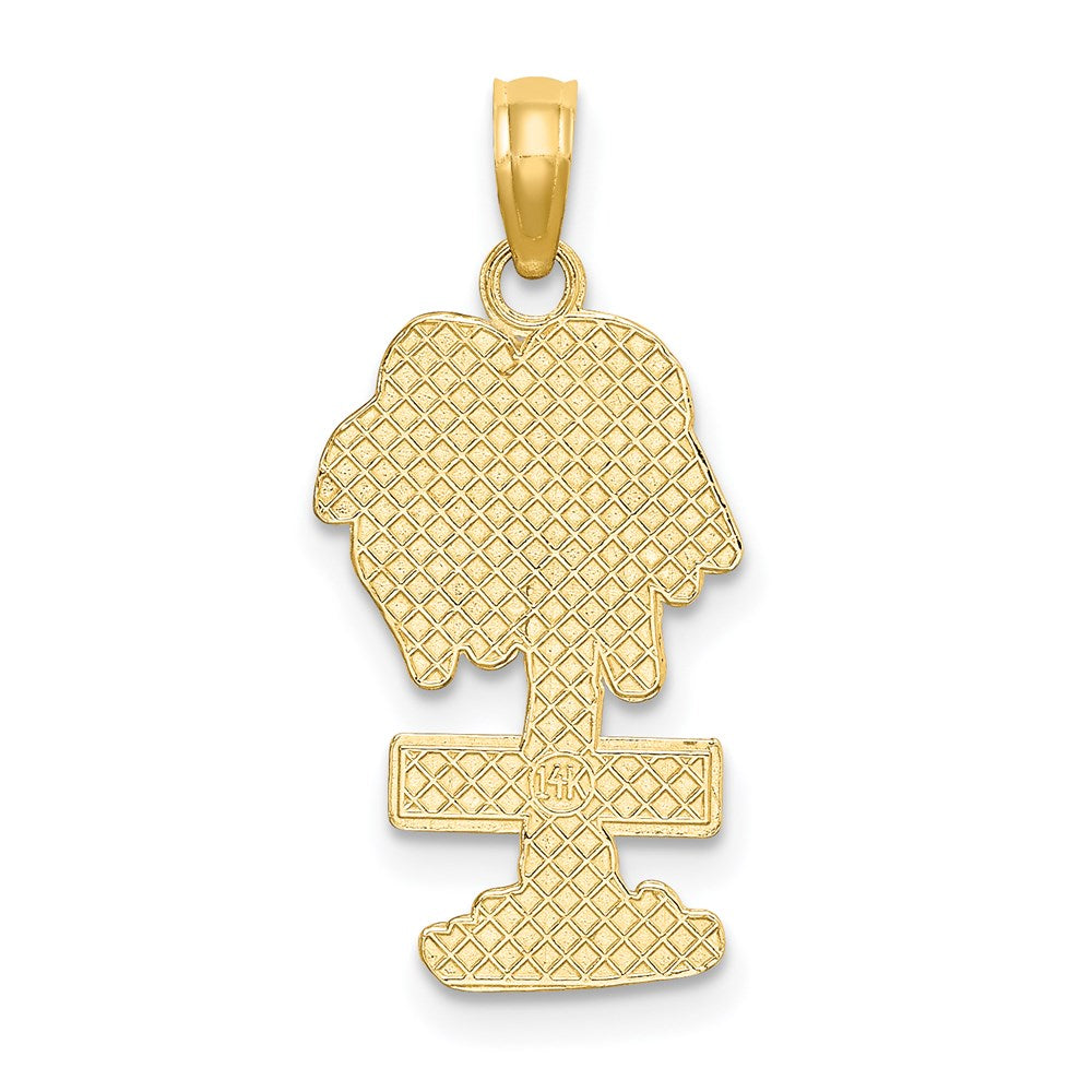 14K Gelbgold HAWAII Palmenbaum-Charm