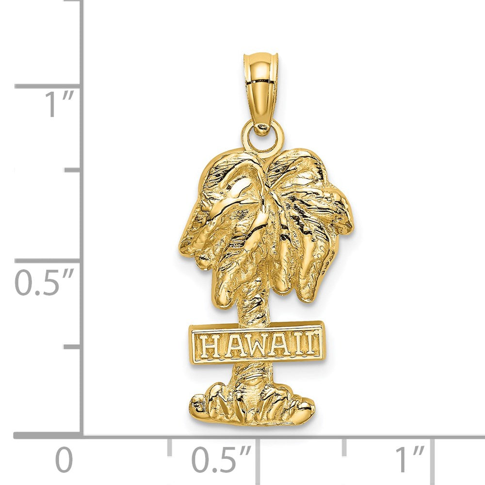 14K Gelbgold HAWAII Palmenbaum-Charm