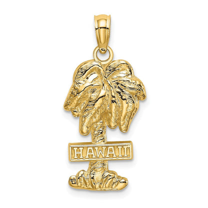 14K Gelbgold HAWAII Palmenbaum-Charm
