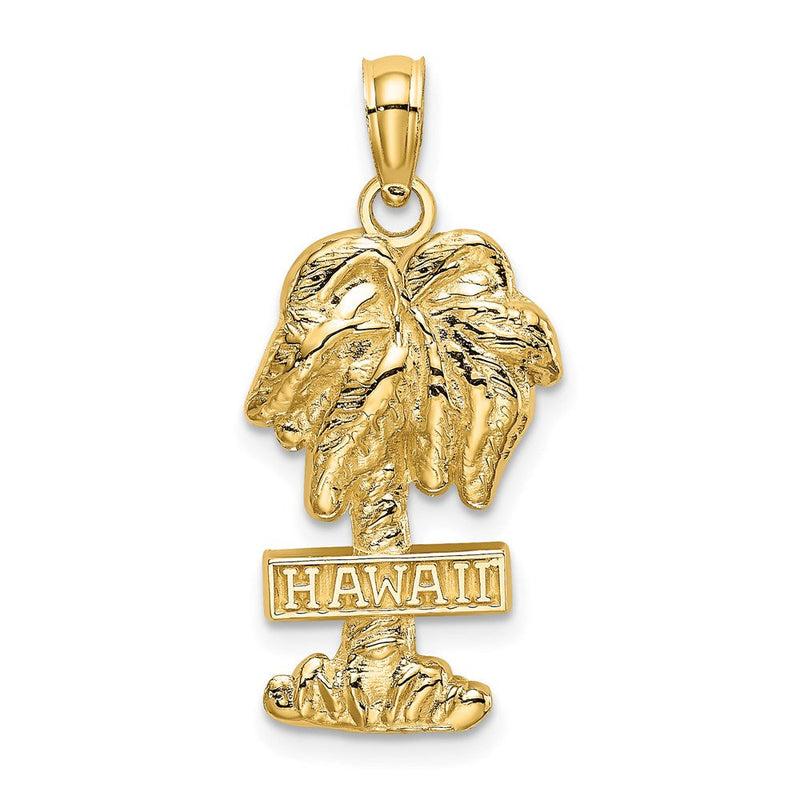 14K Gelbgold HAWAII Palmenbaum-Charm