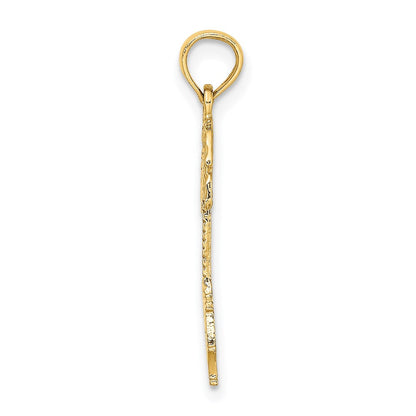 14K Gelbgold Siesta Key Palme Baum Charm