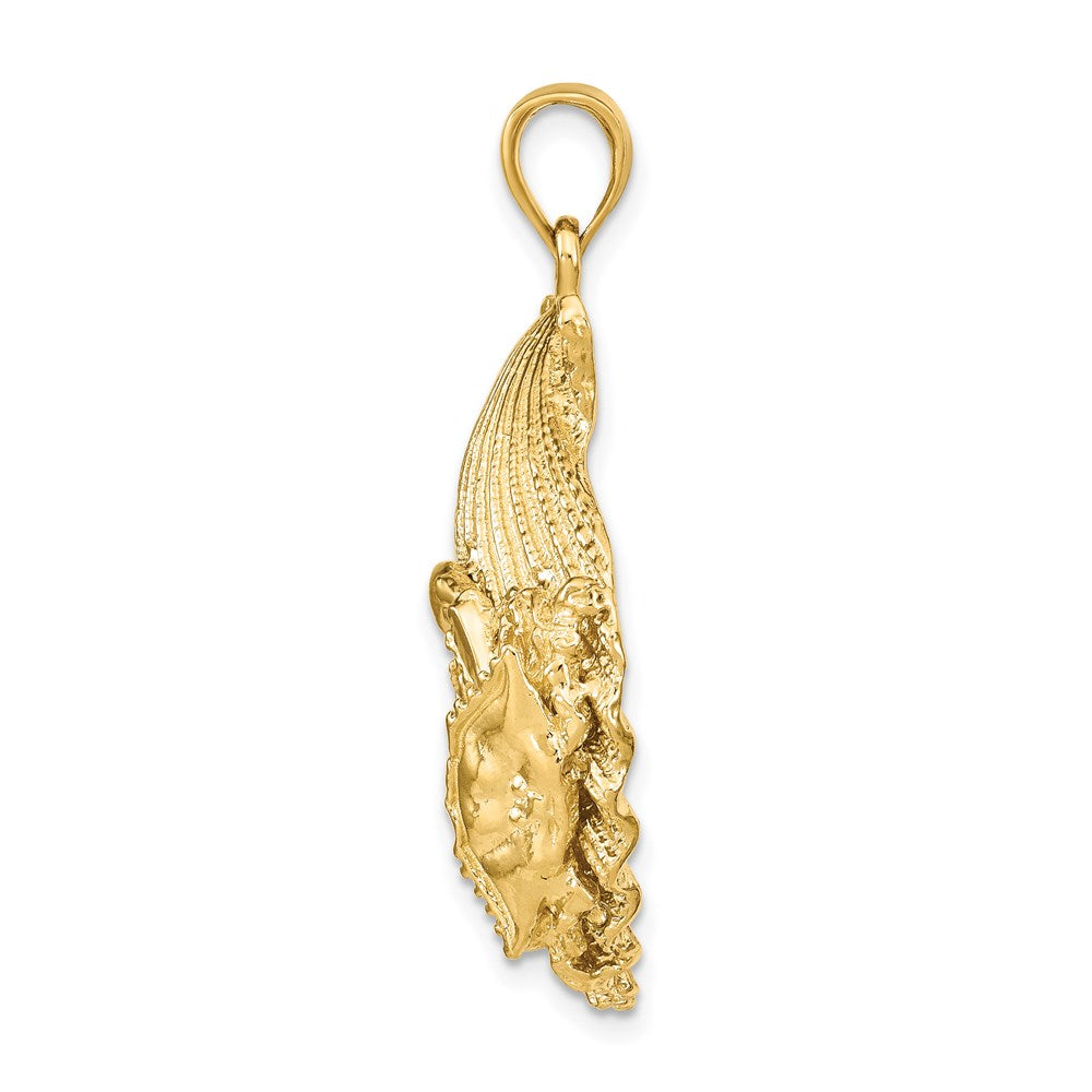 14K Gelbgold Anhänger Muschel mit Krabbe
