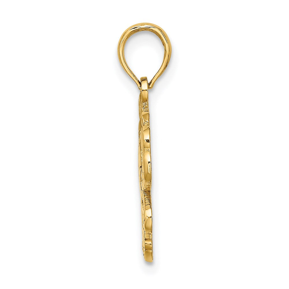 14K Gelbgold Polierter OUTER BANKS Krabben-Charm