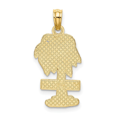 14K Gelbgold Charm "Turks- und Caicosinseln auf Palme