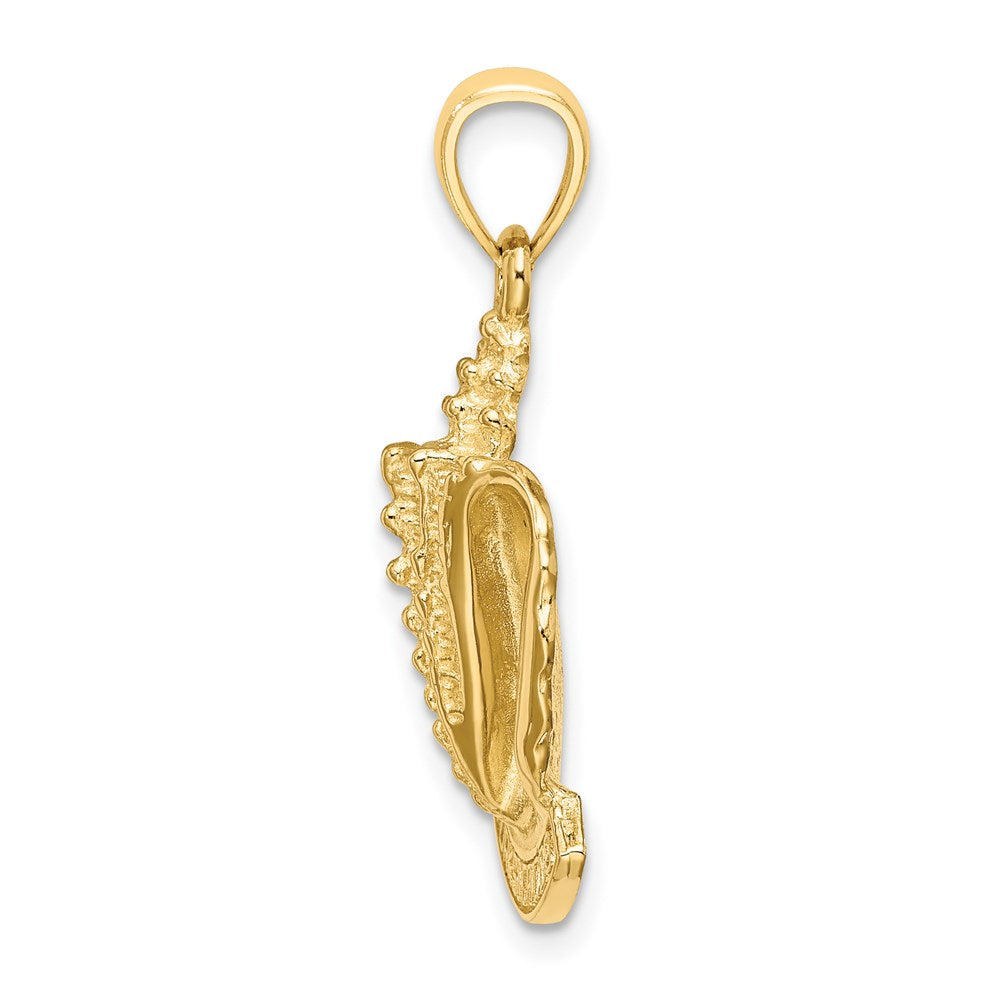 14K Gelbgold 2-D Muschel-Charm „Turks and Caicos“