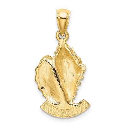 14K Gelbgold 2-D Muschel-Charm „Turks and Caicos“
