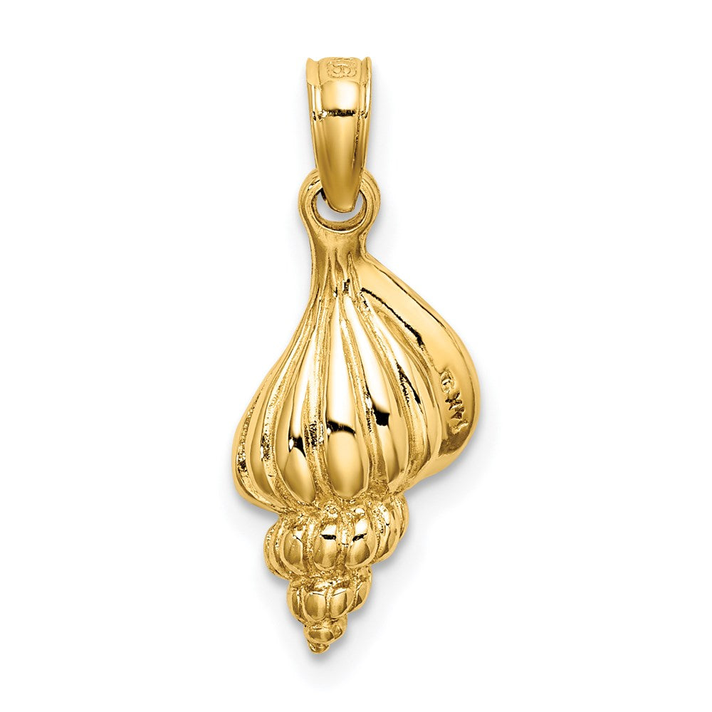 14K Gelbgold 3-D Mini-Muschel-Charm
