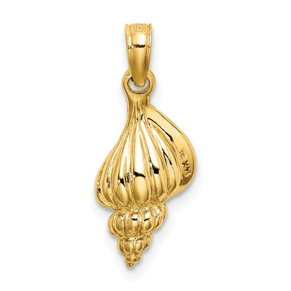 14K Gelbgold 3-D Mini-Muschel-Charm