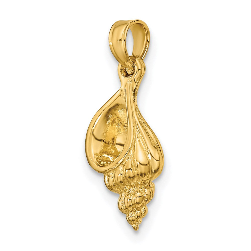 14K Gelbgold 3-D Mini-Muschel-Charm