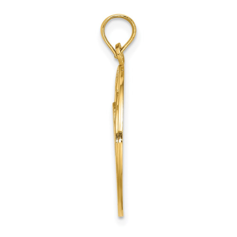 14K Gelbgold St. Croix Charm mit zwei Delfinen im Kreis