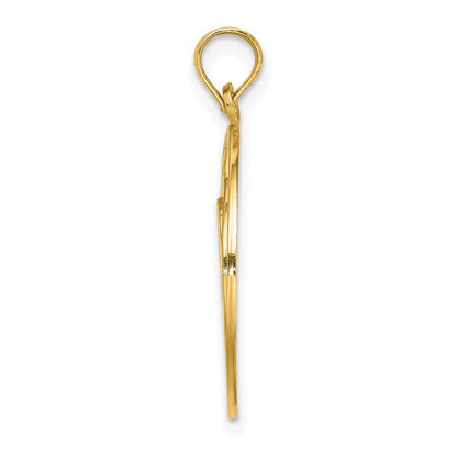 14K Gelbgold St. Croix Charm mit zwei Delfinen im Kreis
