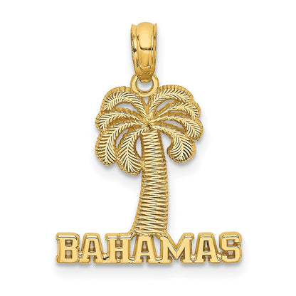 14K Gelbgold Bahamas Palme Baum Charm