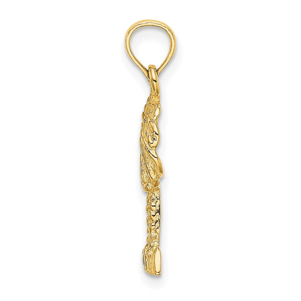 14K Gelbgold 2-d Palme Baum Charm