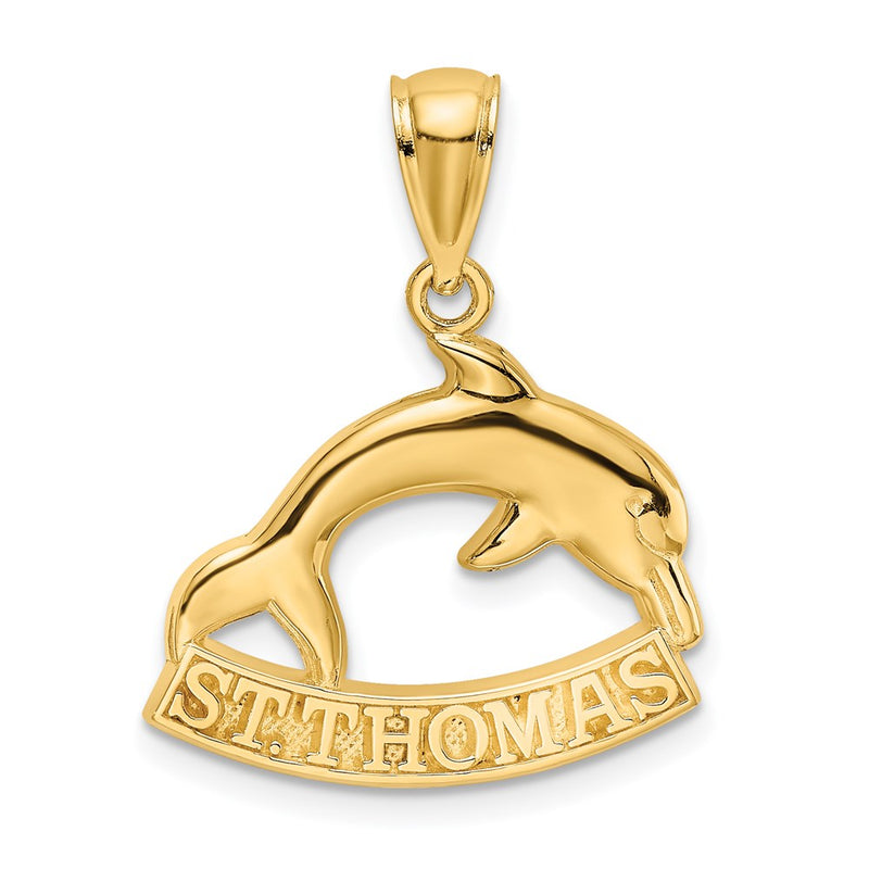 14K Gelbgold ST. THOMAS Delfin-Charm