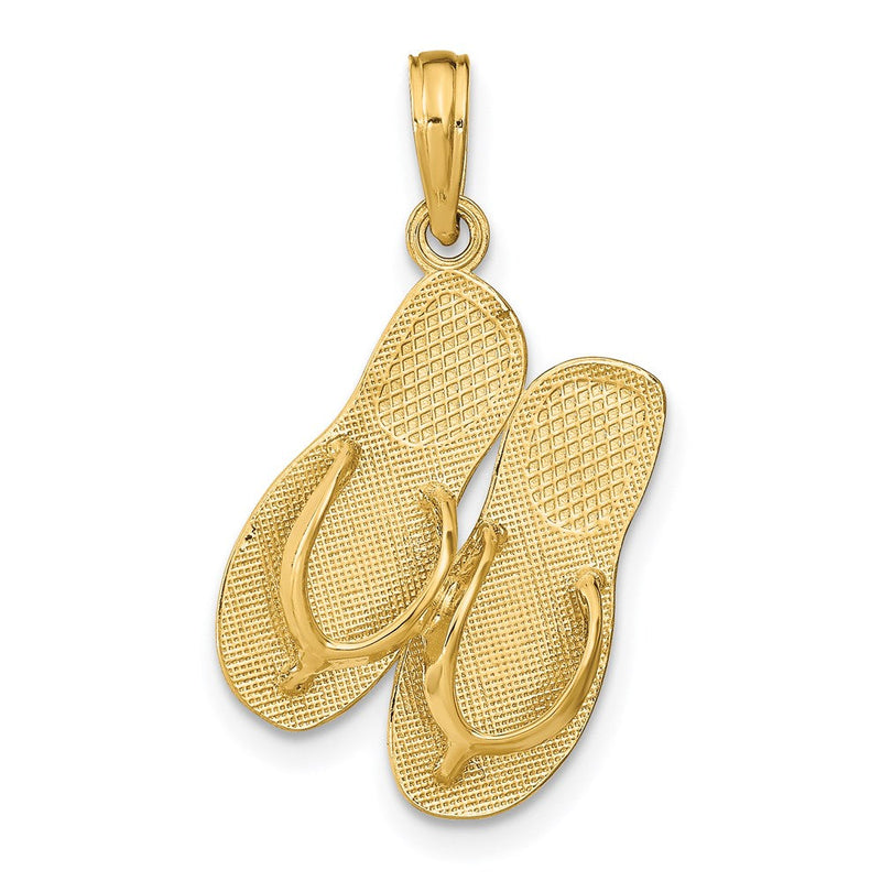 14K Gelbgold ST. THOMAS Wendeanhänger Flip-Flops