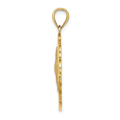 14K Gelbgold BARBADOS Seestern- und Delfin-in-Welle-Charm