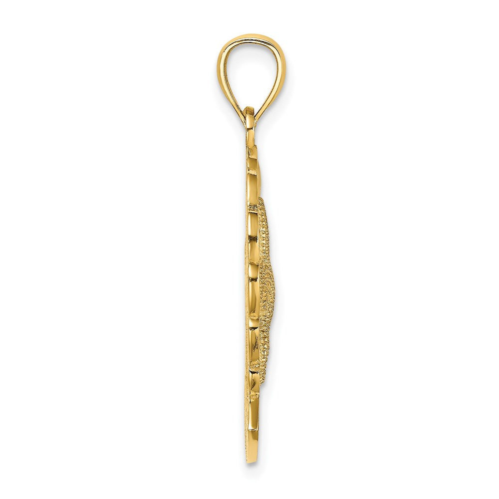 14K Gelbgold ST. THOMAS Seestern- und Delfin-in-Welle-Charm