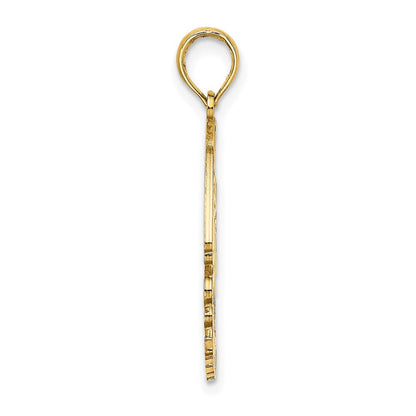14K Gelbgold Poliert CURACAO Unter Engelfisch Charm