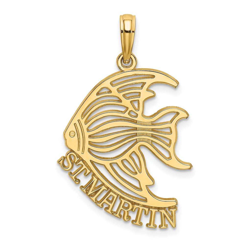 14K Gelbgold Charm "ST. MARTIN Unter Engelsfisch", poliert