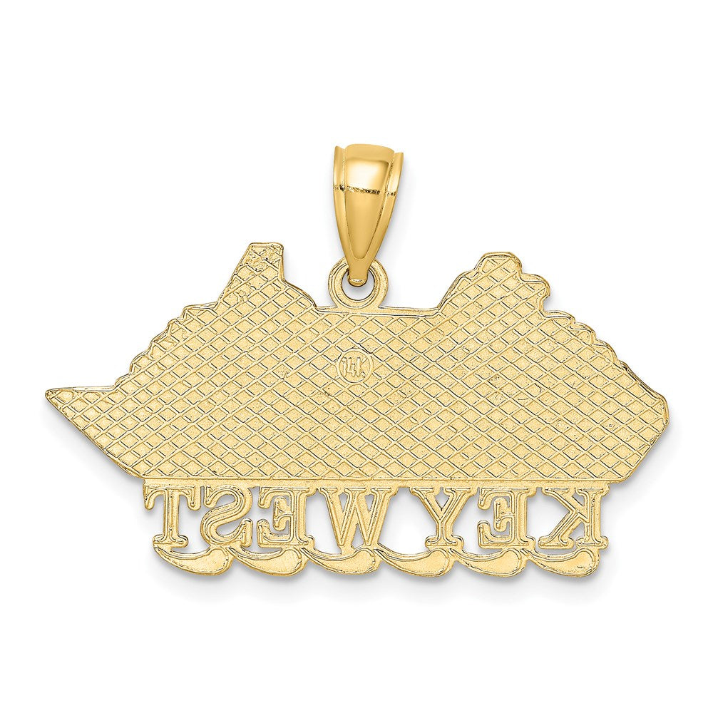 14K Gelbgold Kreuzfahrtschiff-Charm „KEY WEST“