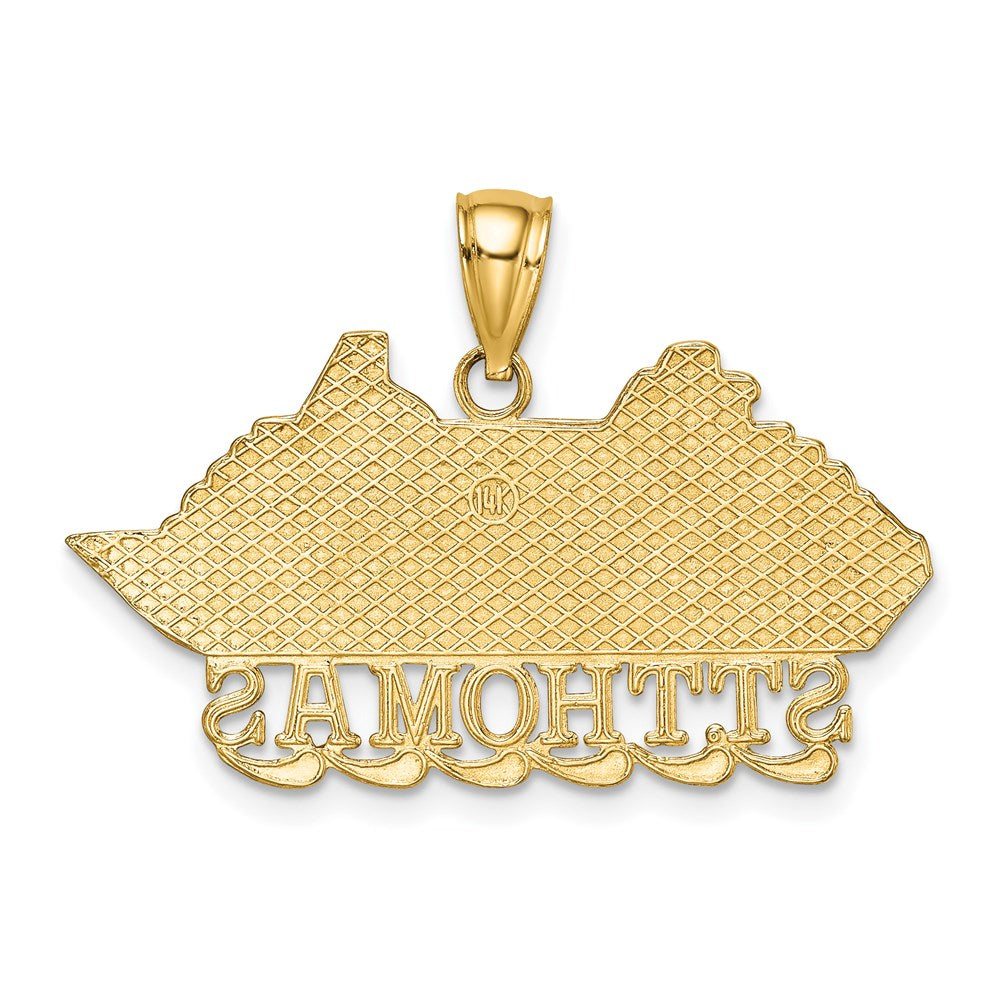 14K Gelbgold ST. THOMAS Kreuzfahrtschiff-Charm