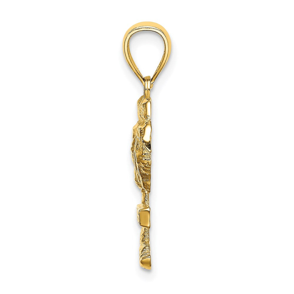 14K Gelbgold ARUBA-auf-Palme-Anhänger