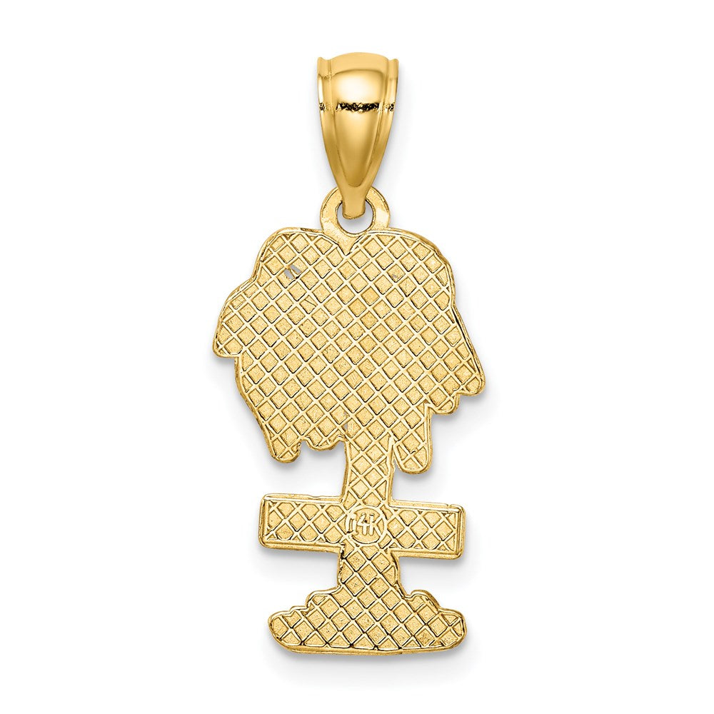 14K Gelbgold BARBADOS Palmenbaum-Charm