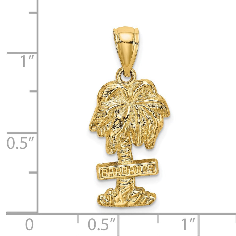 14K Gelbgold BARBADOS Palmenbaum-Charm