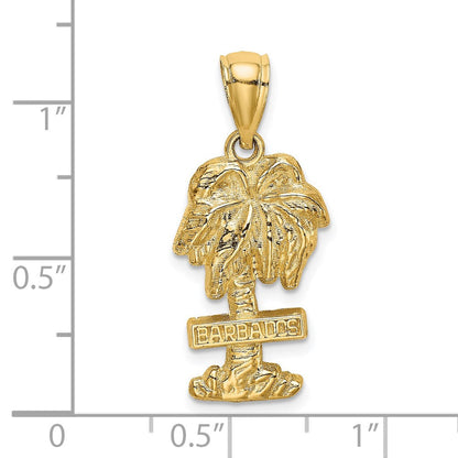 14K Gelbgold BARBADOS Palmenbaum-Charm
