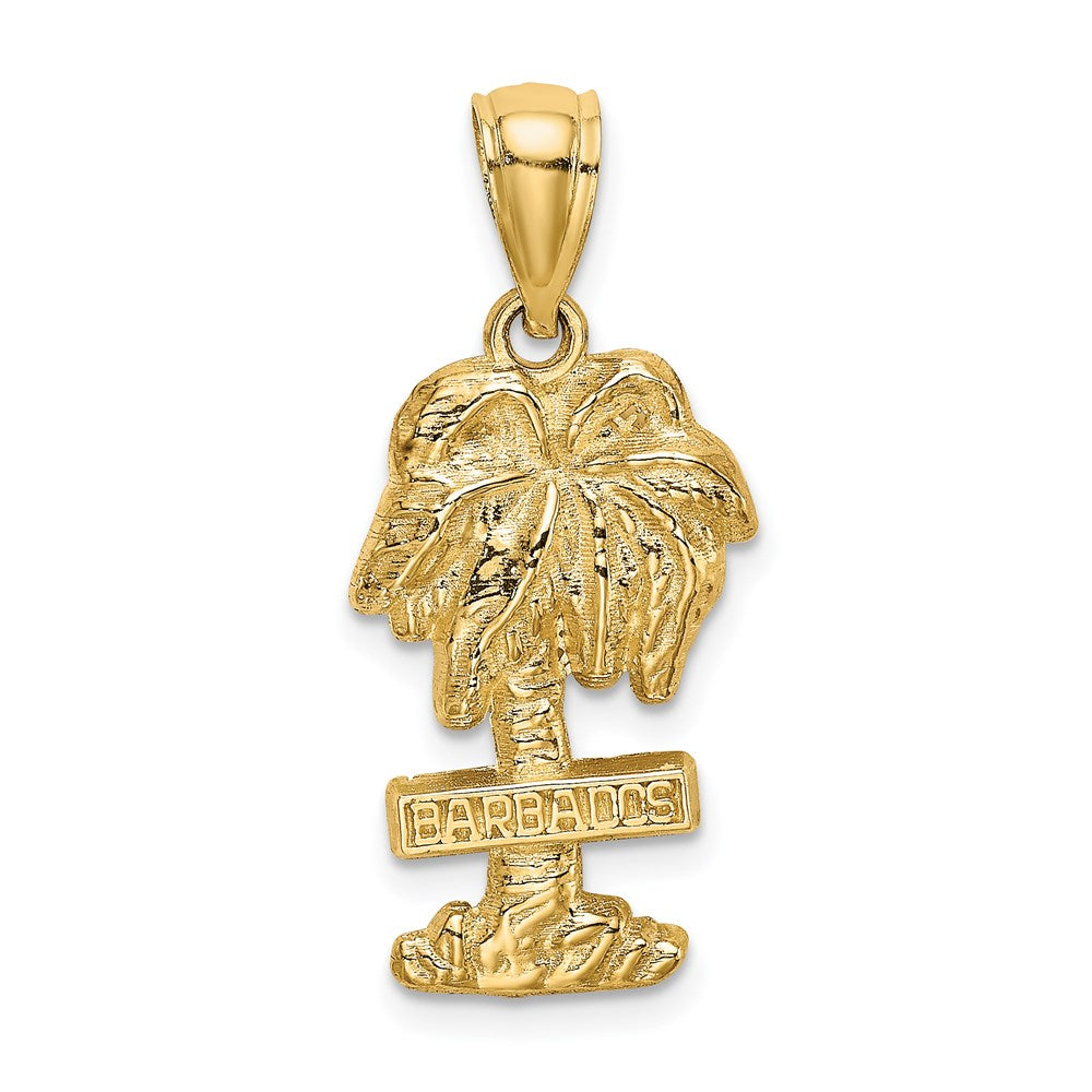 14K Gelbgold BARBADOS Palmenbaum-Charm