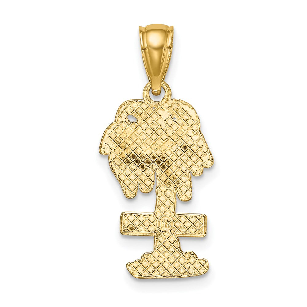 14K Gelbgold ST. CROIX Palmen-Charm