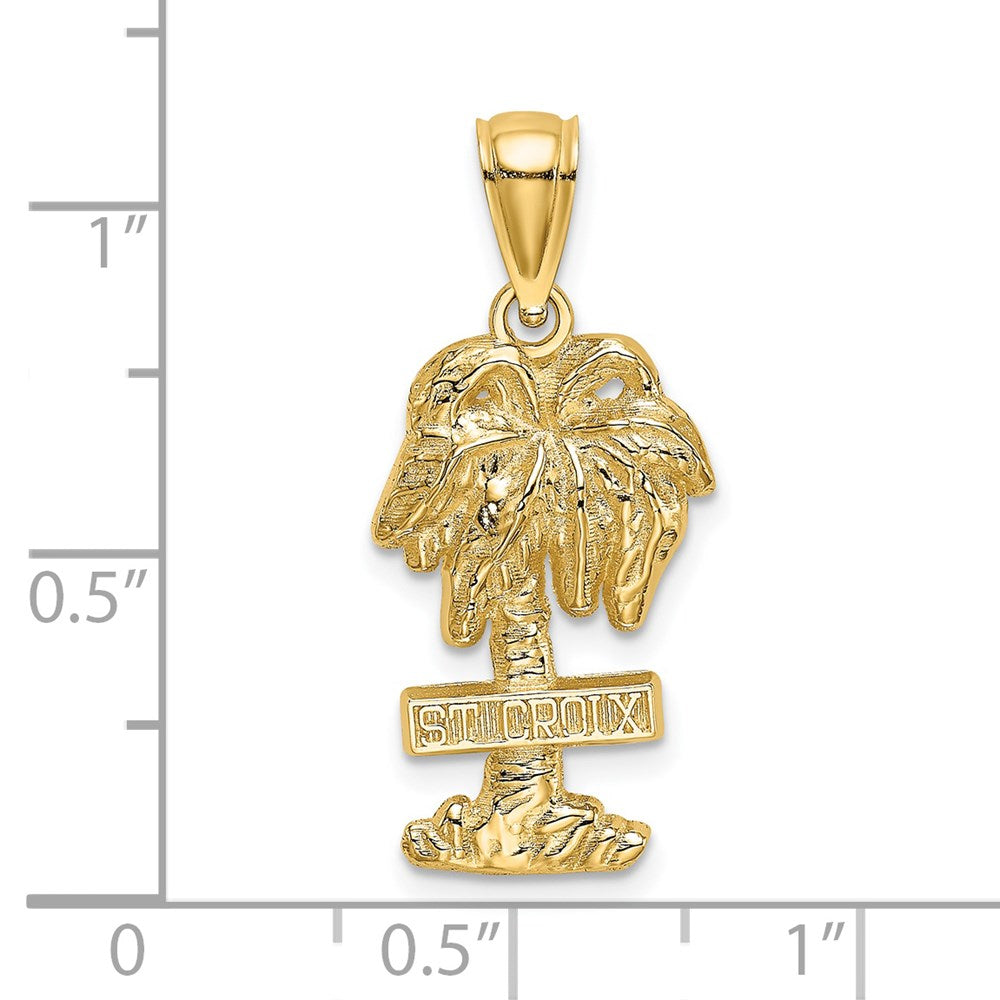 14K Gelbgold ST. CROIX Palmen-Charm