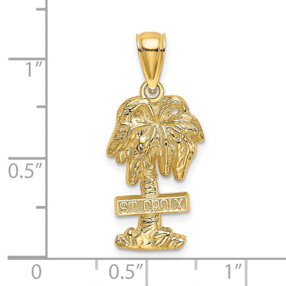 14K Gelbgold ST. CROIX Palmen-Charm