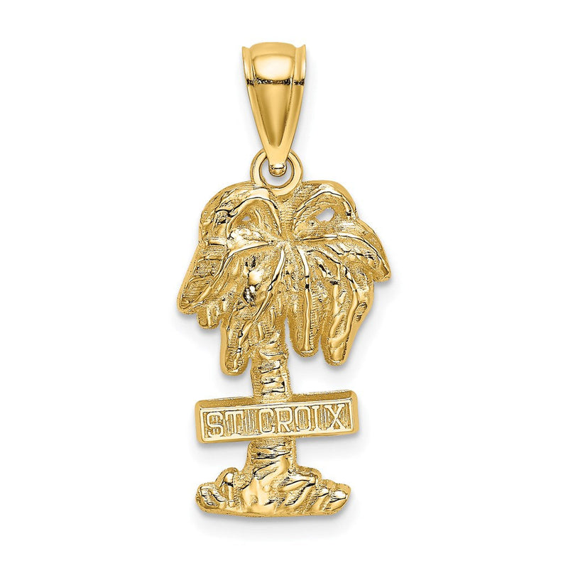 14K Gelbgold ST. CROIX Palmen-Charm