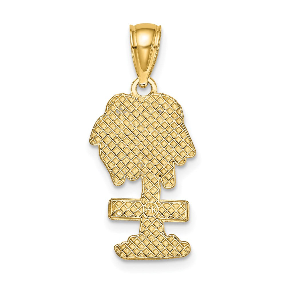 14K Gelbgold ST. THOMAS Palme-Charm