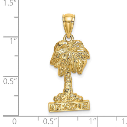 14 Karat Gelbgold BARBADOS Palme Charm