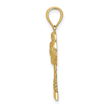 14K Gelbgold ST. THOMAS Palmen-Charm