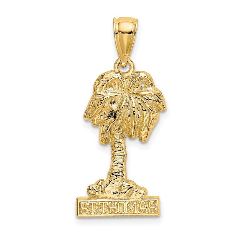 14K Gelbgold ST. THOMAS Palmen-Charm