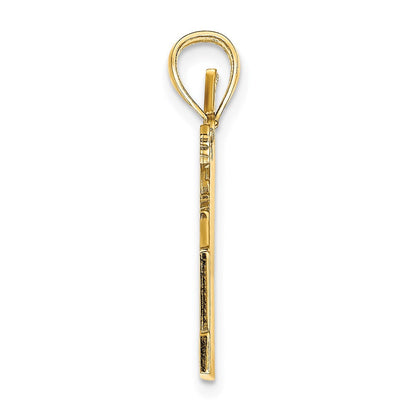 14K Gelbgold Charm „Aruba“ mit Segelboot- und Möwen-Motiv