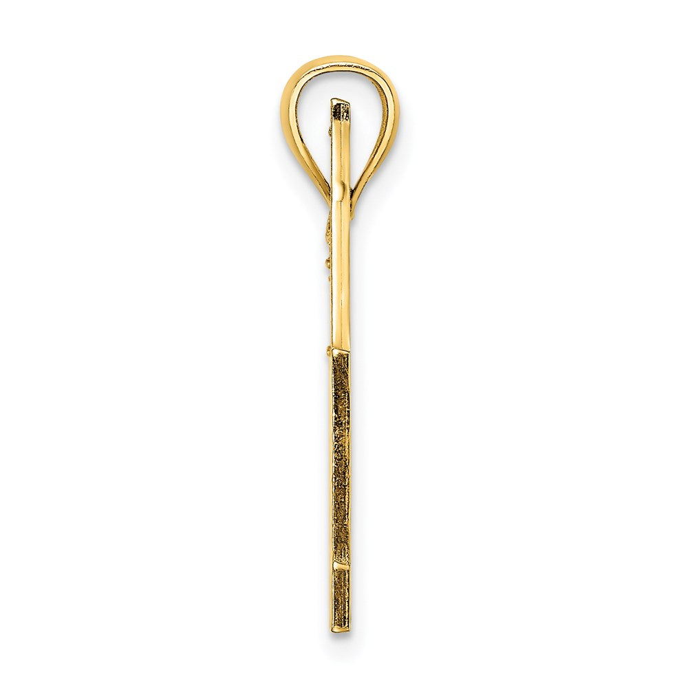 14K Gelbgold Curaçao-Charm mit Segelboot und Möwe