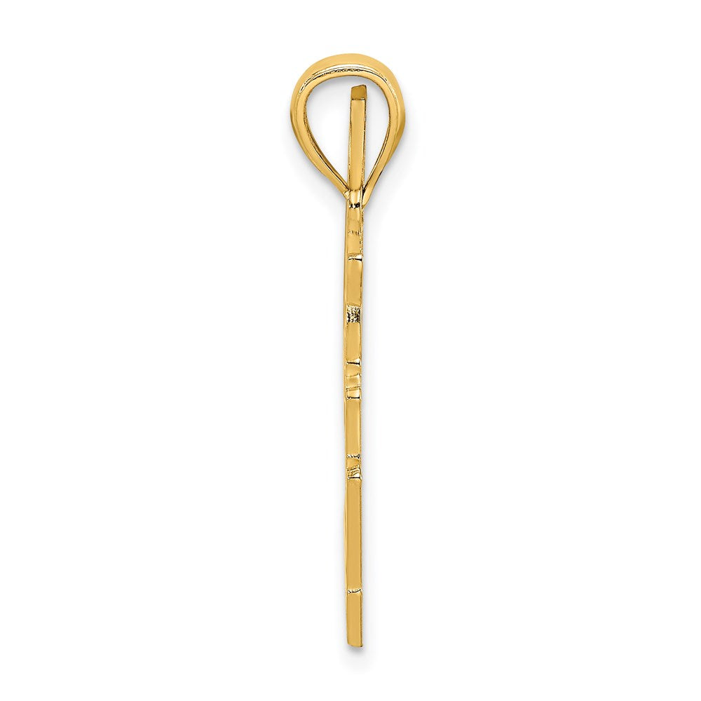 14K Gelbgold Charm „KEY WEST“ mit Segelboot- und Möwenmotiv