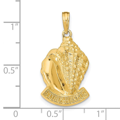 14K Gelbgold STONE HARBOR NJ Muschel-Anhänger