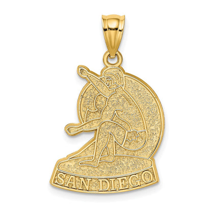 14K Gelbgold SAN DIEGO Charm mit Surfer